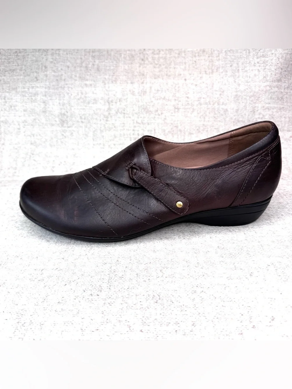 Dansko Franny dark Brown Leather Slip-On Flats comfort loafers sz‎ 10-10.5, 41